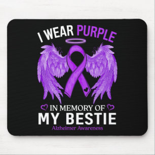 I Wear Purple In Memory Of Bestie Heimerheimer Awa Mouse Mat