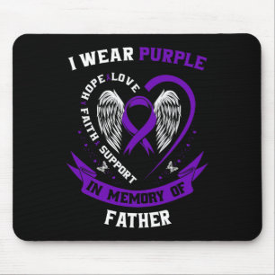 I Wear Purple In Memory Of Father Dad Pancreatic C Mouse Mat
