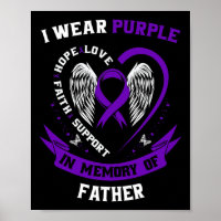 I Wear Purple In Memory Of Father Dad Pancreatic C