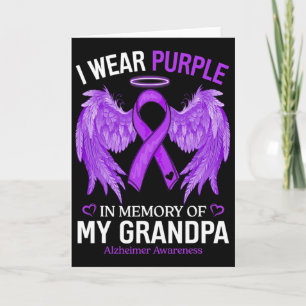 I Wear Purple In Memory Of Grandpa Heimerheimer Aw Card