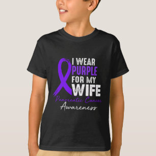 I Wear Purple In Memory of Great Aunt Pancreatic C T-Shirt