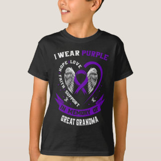 I Wear Purple In Memory of Great Grandma Epilepsy  T-Shirt