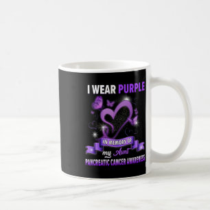 I Wear Purple In Memory Of My Aunt Pancreatic Canc Coffee Mug