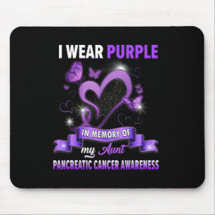 I Wear Purple In Memory Of My Aunt Pancreatic Canc Mouse Mat