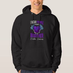 I Wear Purple In Memory Of My Brother Overdose Awa Hoodie