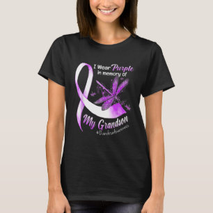I Wear Purple In Memory Of My Grandson Overdose Aw T-Shirt
