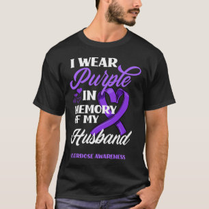I Wear Purple In Memory Of My Husband Overdose Awa T-Shirt