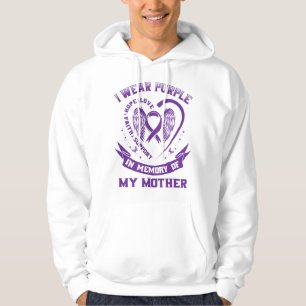 I Wear Purple In Memory Of My Mother Mom Epilepsy Hoodie