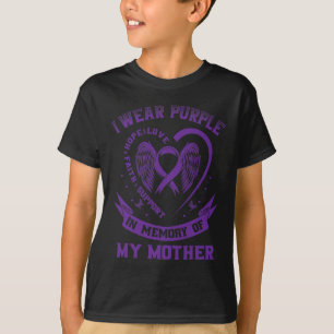 I Wear Purple In Memory Of My Mother Mum Epilepsy T-Shirt