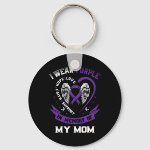 I Wear Purple In Memory Of My Mum Epilepsy Awarene Key Ring