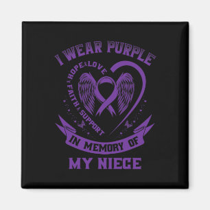 I Wear Purple In Memory Of My Niece Epilepsy Aware Magnet