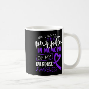 I Wear Purple In Memory Of My Sister Overdose Awar Coffee Mug