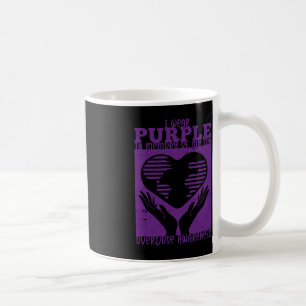 I Wear Purple In Memory Of My Son - Overdose Aware Coffee Mug