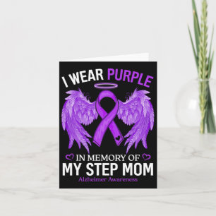 I Wear Purple In Memory Of Step Mum Heimerheimer A Card