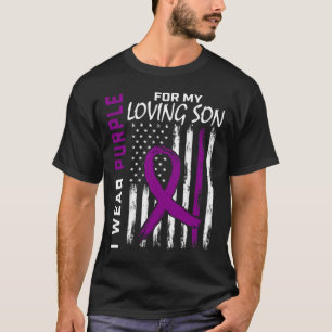 I Wear Purple Loving Son Epilepsy Awareness Americ T-Shirt