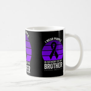 I Wear Purple Overdose Awareness Purple Ribbon Bro Coffee Mug