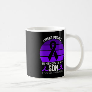 I Wear Purple Overdose Awareness Purple Ribbon Unc Coffee Mug