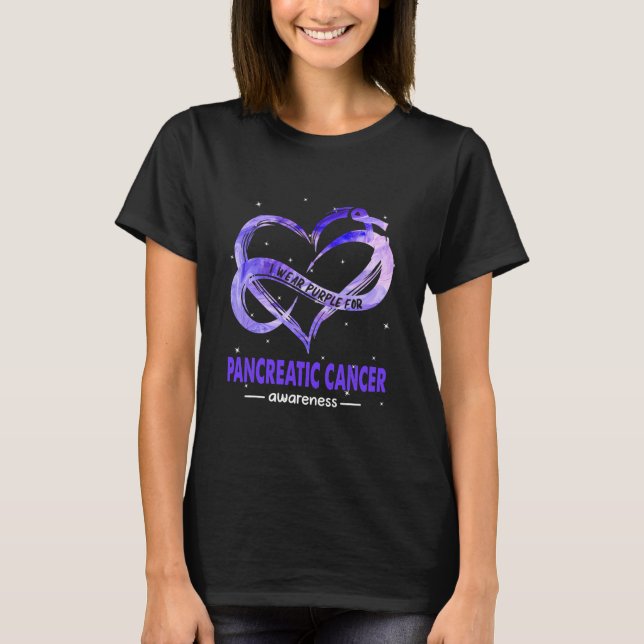 I Wear Purple Pancreatic Cancer T-Shirt (Front)