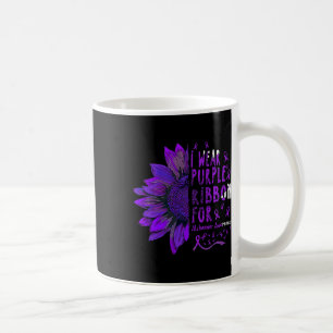 I Wear Purple Ribbon For Alzheimerheimer Awareness Coffee Mug