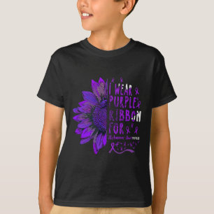 I Wear Purple Ribbon For Alzheimerheimer Awareness T-Shirt