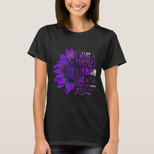 I Wear Purple Ribbon For Alzheimerheimer Awareness T-Shirt