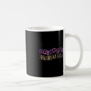 I wear Purple ribbon for epilepsy awareness month  Coffee Mug