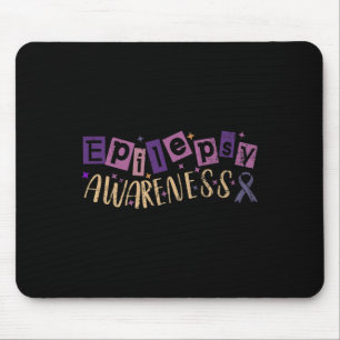 I wear Purple ribbon for epilepsy awareness month Mouse Mat