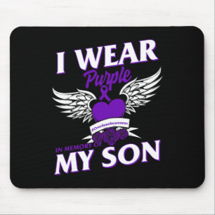 I Wear Purpleei In Memory Of My Son Overdose Aware Mouse Mat