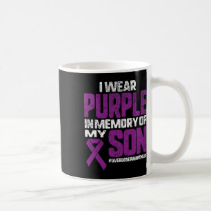I Wear Purpleen In Memory Overdose Awareness Ribbo Coffee Mug