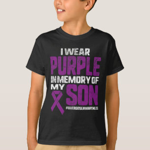 I Wear Purpleen In Memory Overdose Awareness Ribbo T-Shirt