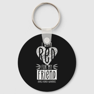 I Wear Red Cardiovascular Heart Disease Awareness Key Ring