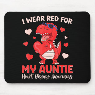 I Wear Red For My Auntie Heart Disease Awareness T Mouse Mat