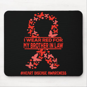 I Wear Red For My Brother In Law Heart Disease Awa Mouse Mat