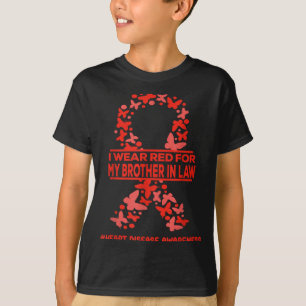 I Wear Red For My Brother In Law Heart Disease Awa T-Shirt