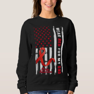 I Wear Red For My Dad Stroke Awareness Survivor Wa Sweatshirt