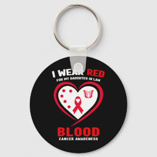 I Wear Red For My Daughter In Law Blood Cancer Awa Key Ring