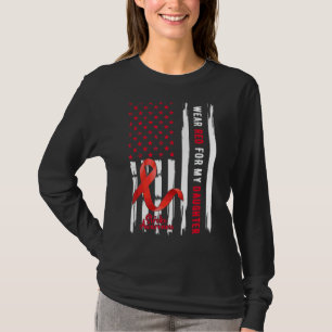 I Wear Red For My Daughter Stroke Awareness Surviv T-Shirt