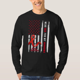 I Wear Red For My Grandma Stroke Awareness Survivo T-Shirt