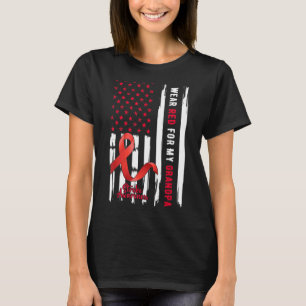 I Wear Red For My Grandpa Stroke Awareness Survivo T-Shirt