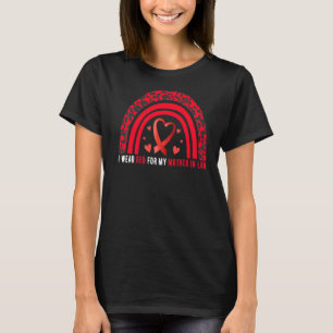 I Wear Red For My Mother In Law Stroke Awareness S T-Shirt