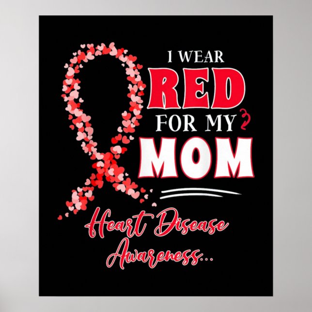 I Wear Red For My Mum Poster (Front)