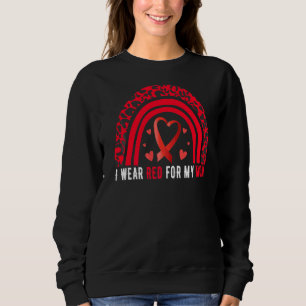 I Wear Red For My Mum Stroke Awareness Survivor Wa Sweatshirt
