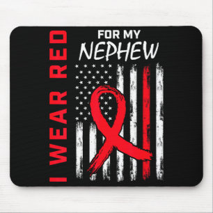 I Wear Red For My Nephew Heart Disease Awareness F Mouse Mat