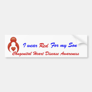 I Wear Red For My Son Bumper Sticker