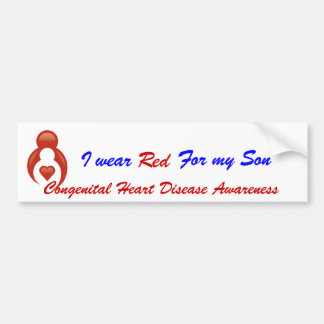 I Wear Red For My Son Bumper Sticker