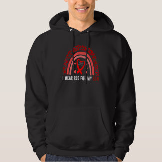 I Wear Red For My Son Chd Heart Disease Awareness Hoodie