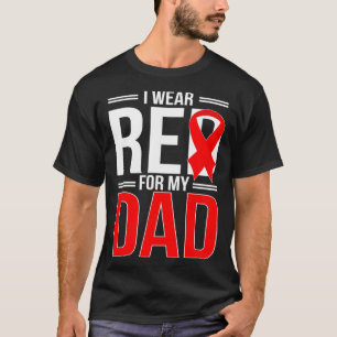 I Wear Red For My Stroke Survivor Dad Stroke Aware T-Shirt