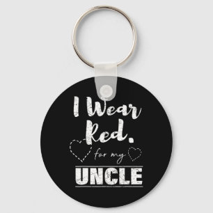 I Wear Red For My Uncle Warrior Heart Disease Chd Key Ring