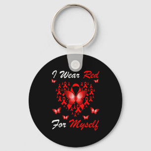 I Wear Red For Myself Heart Disease Awareness Mont Key Ring