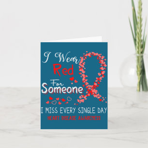 I Wear Red For Someone Heart Disease Awareness Card